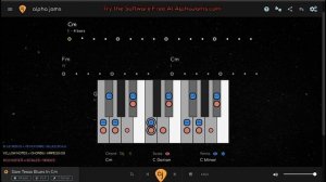 SLOW TEXAS BLUES  PIANO  KEYS JAM TRACK IN C MINOR