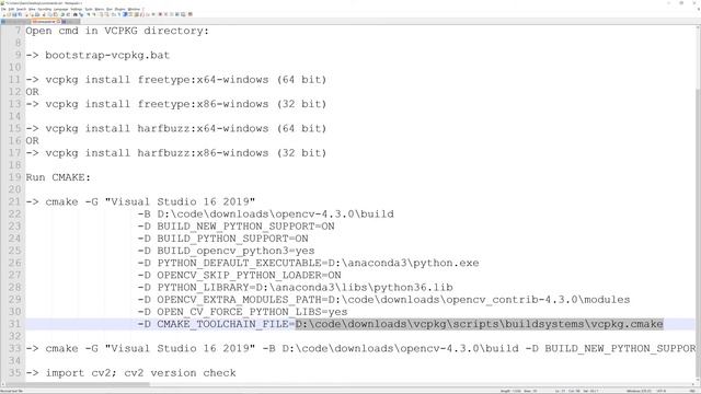 Как использовать пользовательские шрифты в OpenCV？ ｜ Freetype2 для Python (в Windows)