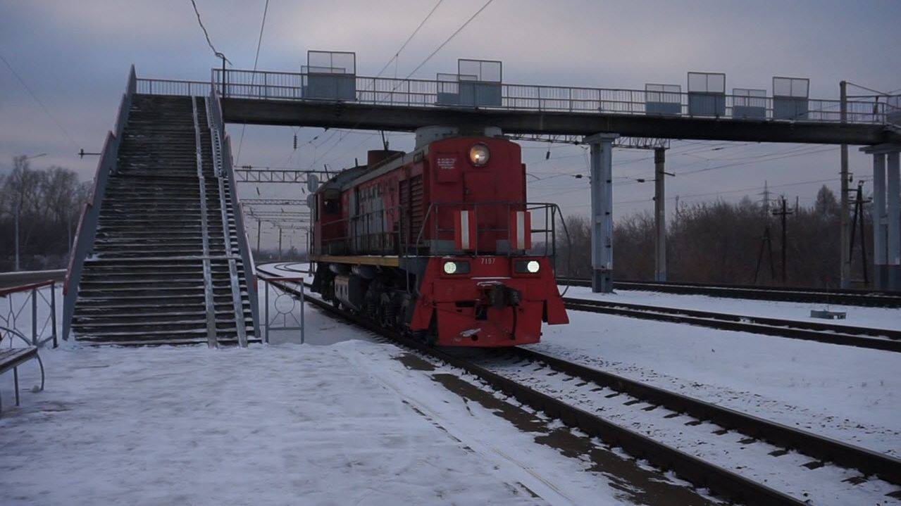 Тепловоз ТЭМ2-7197. Резервом.