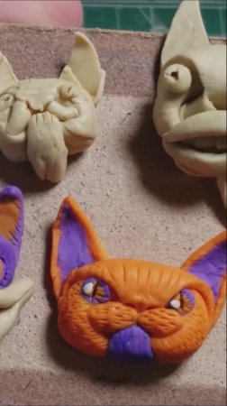 Как слепить кота оригами из полимерной глины.