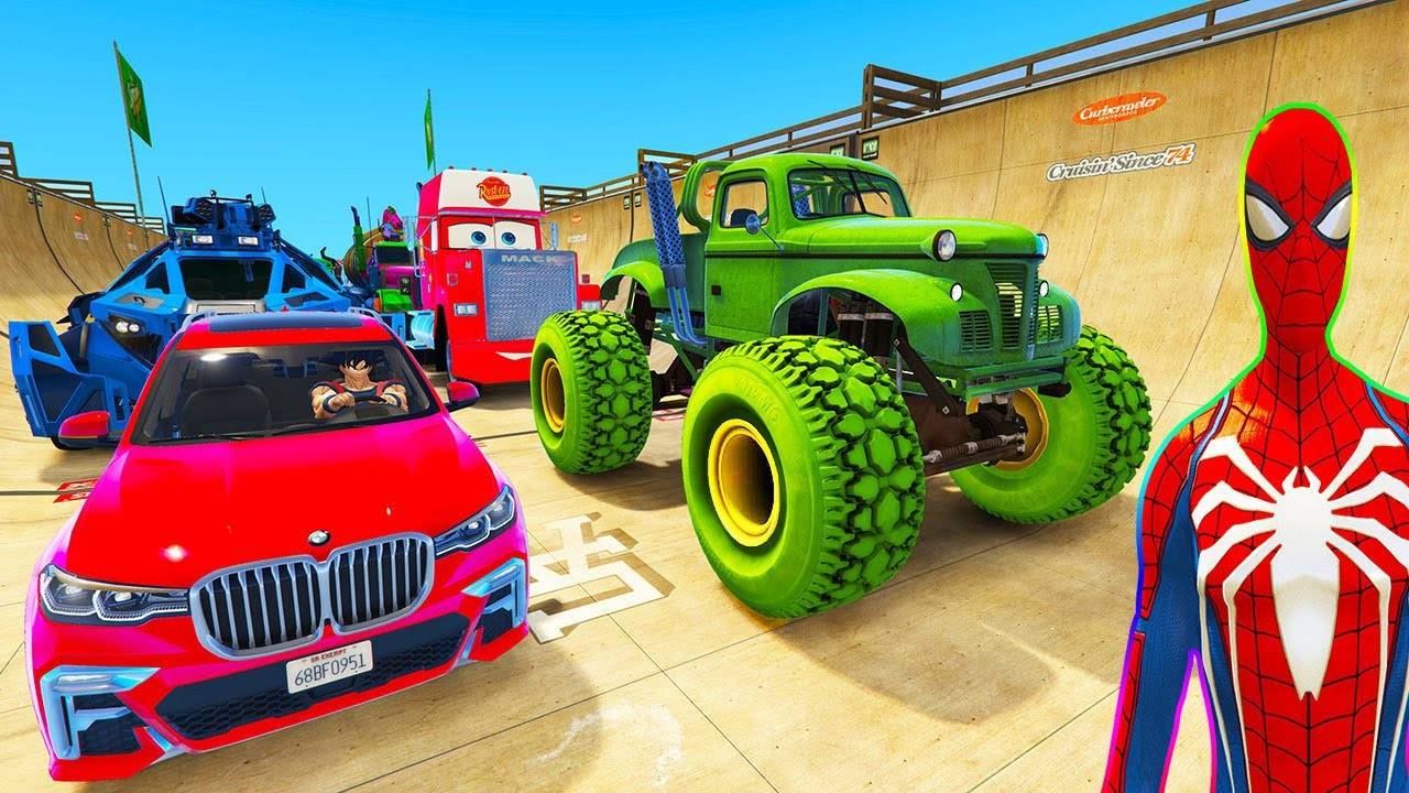 СУПЕР ГОНКИ С СУПЕРГЕРОЯМИ НА МАШИНАХ - МУЛЬТИКИ ПРО МАШИНКИ - МУЛЬТИКИ ДЛЯ МАЛЬЧИКОВ