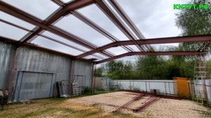 Продолжаем монтаж балок навеса 12х20 метров ч.2