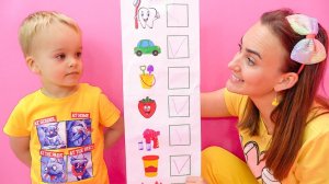 Влад и Ники. Мама учит Криса выполнять задания из списка дел - веселые приключения для детей!