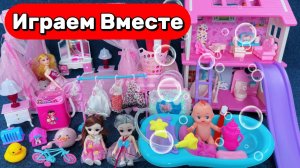 АСМР куклы БАРБИ для девочек ! Играем в кукольный домик ! Ванна Барби ! Видео для детей