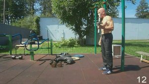 101 отжимание у водопада. Гимнастический ролик в полный рост вис на согнутой руке.