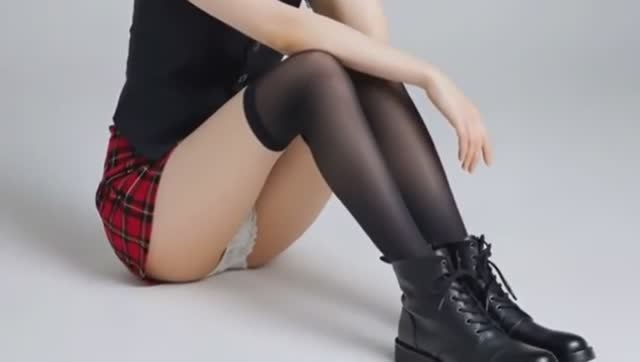 Yoko Nanahara 18 Old Model 若いモデルのポージングに黒ストッキング