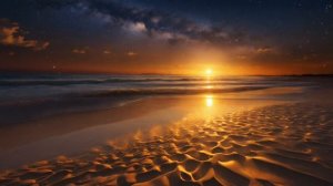 Beach At Sunset Calming Ambience Relaxing Ambient Music With Waves 1 Hour