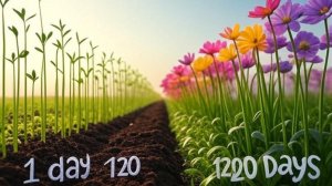 Рост цветка 120 дней за 3 минуты
