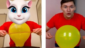 Повторяем за Тик Ток Челленджами Говорящего Кота Тома