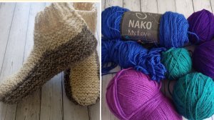 Шерстяные тапки на заказ. Мои планы на кофту