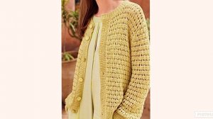 Ажурный узор для кардигана, джемпера и не только..