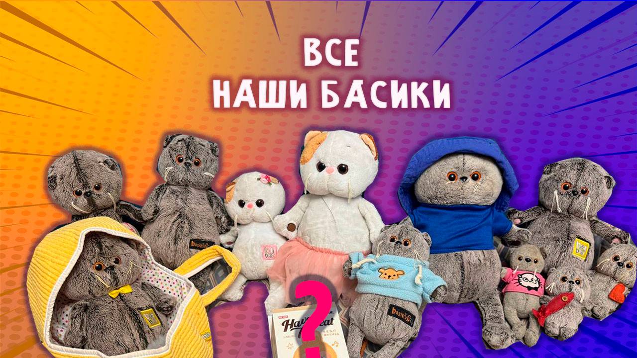 😸🎁🐱 ВСЕ НАШИ БАСИКИ 😻 СКОЛЬКО ИХ У НАС ? 👀😻🙀 ОТКУДА ПОЯВИЛИСЬ БАСИКИ И РАСПАКОВКА ЛАБУБУ смотреть онлайн