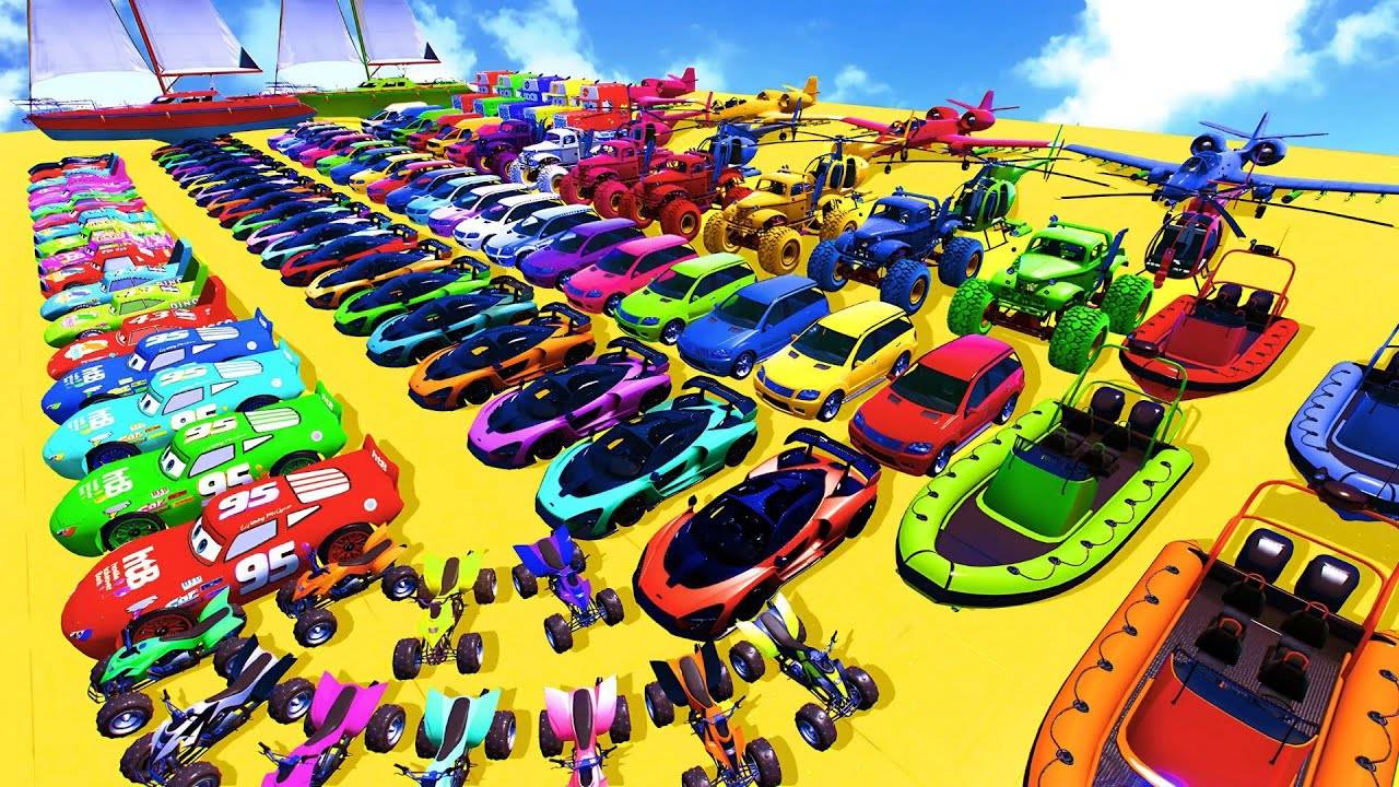 Мультики для малышей. Мультики про автобусы и водные мотоциклы. Мультики для детей.