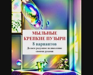 Мыльные крепкие пузыри. 8 вариантов. Делаем радужное великолепие своими руками