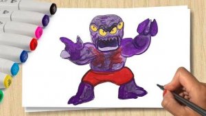 Как нарисовать Рэдбек Паук Гуджитсу _ Heroes of Goo Jit Zu