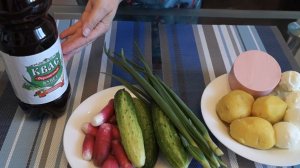 Летняя окрошка. Быстро, вкусно и недорого.
