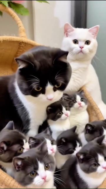 Большая дружная кото семья