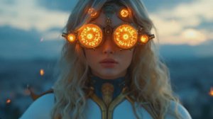 Белые и золотые девушки с искусственным интеллектом