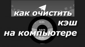 Как Очистить кэш телеграмм на компьютере