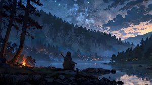 Medieval Campfire by the Lake Relaxing Fantasy Music for Study Relaxation