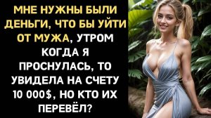 Он перевёл на счет 10 000$, что бы ВЫКУПИТЬ меня У МУЖА! Я освободилась от ти