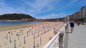 San Sebastian/Donostia, Spain. La Concha Bay Promenade.