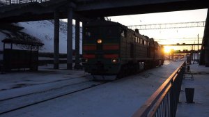 Тепловоз 2ТЭ10У-0250. Резервом. Звук 10Д100.