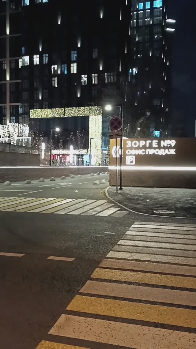 Парк имени Рихарда Зорге. Ночная Москва 25.10.2024 (21:20) (м. Полежаевская. м. Зорге). Ул. Зорге.