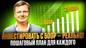 Копеечная зарплата? Ты всё равно можешь инвестировать. Вот как начать с 500 ₽