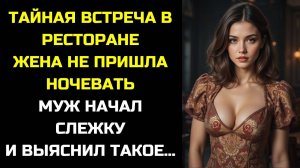 ТАЙНЫЙ УЖИН В РЕСТОРАНЕ: ЖЕНА ПРОПАЛА НА НОЧЬ, А МУЖ НАЧАЛ СЛЕДИТЬ И УЗНАЛ НЕОЖИДАННОЕ...