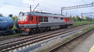 ТЭП 70БС - 326 - Маневр на станции Луга