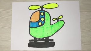 Как нарисовать вертолет обводя руку | Простое рисование для детей| Рисуем вертолет просто