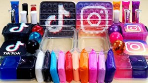 TikTok против Instagram Slime Смешивает случайный, безумный слайм Видео ASMR