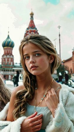 A_young_Russian_woman_gently_hol