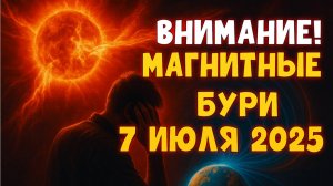 🚨 ВНИМАНИЕ! МАГНИТНЫЕ БУРИ 7 ИЮЛЯ 2025 — ЧТО НАС ЖДЁТ? НОВЫЙ ПРОГНОЗ!