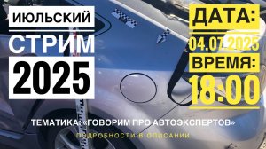 АВТОЭКСПЕРТЫ, КТО ОНИ И ЧЕМ ЗАНИМАЮТСЯ?//СТРИМ #7//ИЮЛЬ 2025