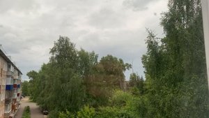 Walking through the beautiful village: двор весь в деревьях