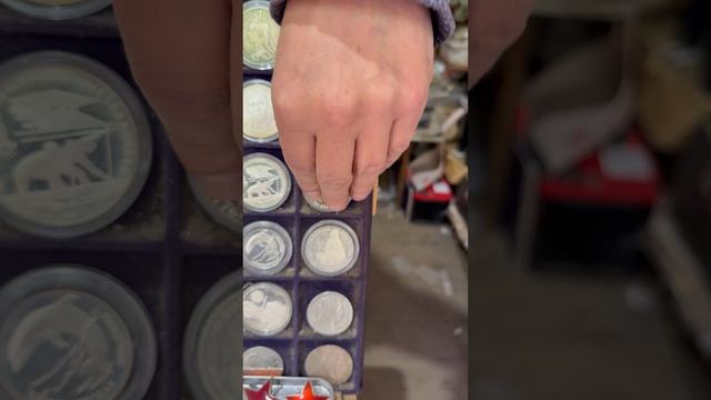 Серебреные монеты. Блошиный рынок. Silver coins. Flea market #shorts
