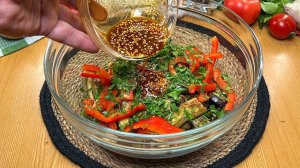 Рецепт на миллион! Таких вкусных баклажанов я еще не ел! Баклажаны с перцем и помидорами 🍆