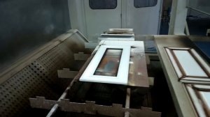 Автоматическое нанесение патины на фасад покрасочным роботом