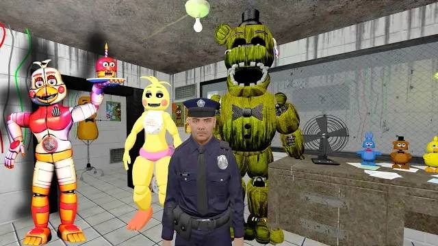 АНИМАТРОНИКИ ПУГАЮТ ОХРАННИКА FNAF 3 ► Garry s Mod(перезалив)