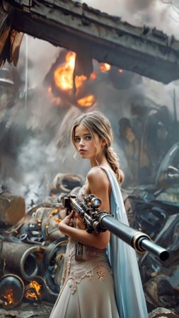 The_blonde_woman_in_a_white_dres