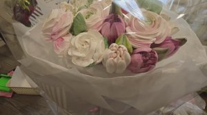 Съедобный Букет ЦВЕТОВ из ЗЕФИРА (7)
