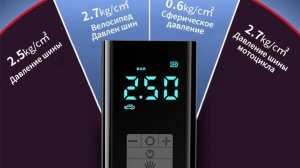 Умный компрессор (насос) с автостопом за 700р - без аккумулятора, от прикуривателя, с фонариком ...
