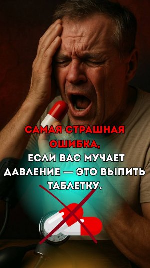 Самая страшная ошибка, если вас мучает давление — это выпить таблетку