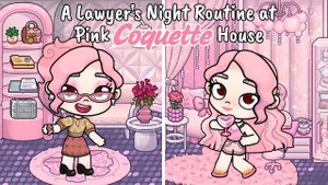 Ночная рутина адвоката в розовом доме кокетт 💗🏠 | Ролевая игра в Avatar World | Pazu