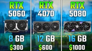 RTX 5060 vs RTX 4070 vs RTX 5080 | Test in 7 Games