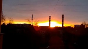 Рассвет из моего окна .