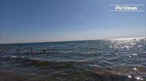 Анапа сегодня 6 июля 2025. Пляж Высокий Берег. Чёрное море. Отдых и погода в Анапе сейчас