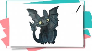 Как нарисовать Беззубика из мультфильма "Как приручить дракона" / How to draw TOOTHLESS